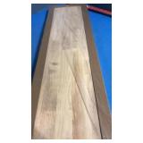 Floating butcher block shelf 36x10