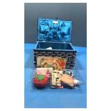 Sewing box w contents