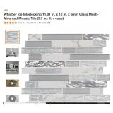 Whistler Ice Interlocking Mesh-Mounted Tile