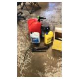 Gas can,antifreeze,grease gun