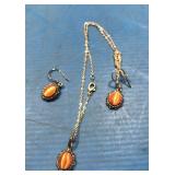 Sterling 925 necklace and earrings