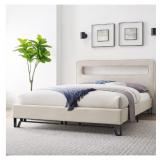 NEW Beige Queen bed frame