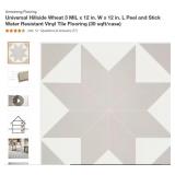 Universal Hillside Wheat 12x12 peel & stick floor
