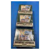 3 unopened Desert  Storm cards