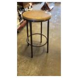 Metal and wicker bar stool