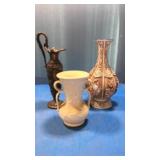 USA pottery and ivory vase