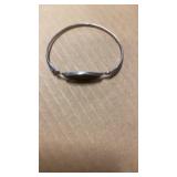 Sterling bracelet black stone