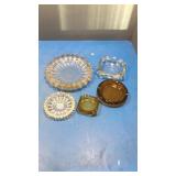 5 ashtrays