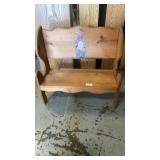 Bench with cow painting