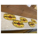 5 Pennzoil decals
