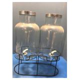 2 gallon dispenser on rack