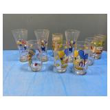 Charlie Brown,Snoopy,Spuds collectible glasses