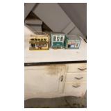 Three marsh lighthouses with lights