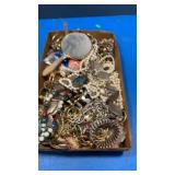 Flat of assorted jewelry