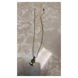 Sterling silver necklace with stone pendant