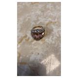 8.5 silver ring pink set