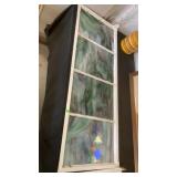 50x18 steel stain glass window 4 pane