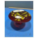 Blenko brown and yellow mushroom