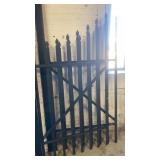 Black wood gates