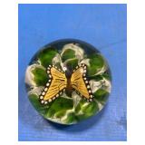 Joe Saint Clair, yellow, butterfly paper weights