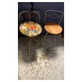 2 metal vanity stools