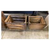 2 wood crates