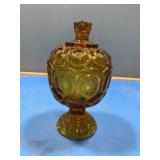 Amber candy dish Moon and stars