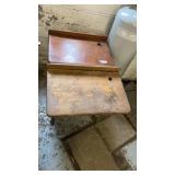 Wood school desk (2)