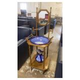 Vintage pitcher and bowl w stand  nice