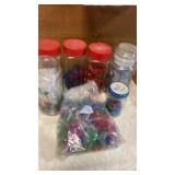 Ceramic tree bulbs and stars deco