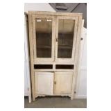 Cabinet with glass doors,missing drawers