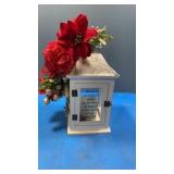 Angel lantern w lighted candle