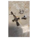 Sterling silver earrings (3)