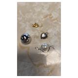 4 sterling silver pendants