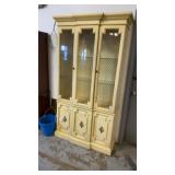 2 piece lighted hutch