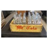 Wood pop case with bottles