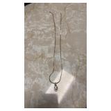 Sterling necklace white stone