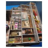 Tackle box with fishing stuff