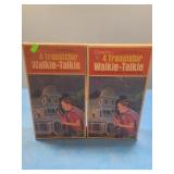 A pair of 4 transistor walkie talkie 2 way radio
