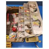 Plano Tackle box full of lures and hooks