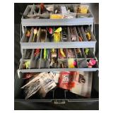 Plano tackle box with fishing accessories