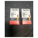 2 BOXES OF AGUILA  .22 LR  HALLOW POINT