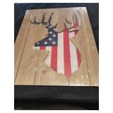 Deer and flag wall hanging