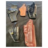 Leather gun holsters