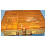 Tackle box with lures and hooks
