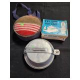 Canteen, camping Ware and tr fish call