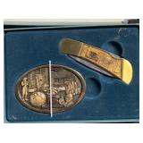 Ball Foster belt, buckle, and knife