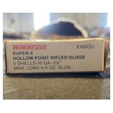 Winchester Super-X 5 shells-16 GA.-2 3/4ï¿½