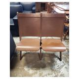 Side by side chair, folds for easy storage