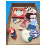 Flat of Christmas ornaments